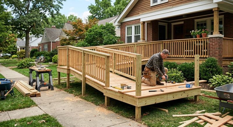 Porch Ramp Construction in Kansas City, KS