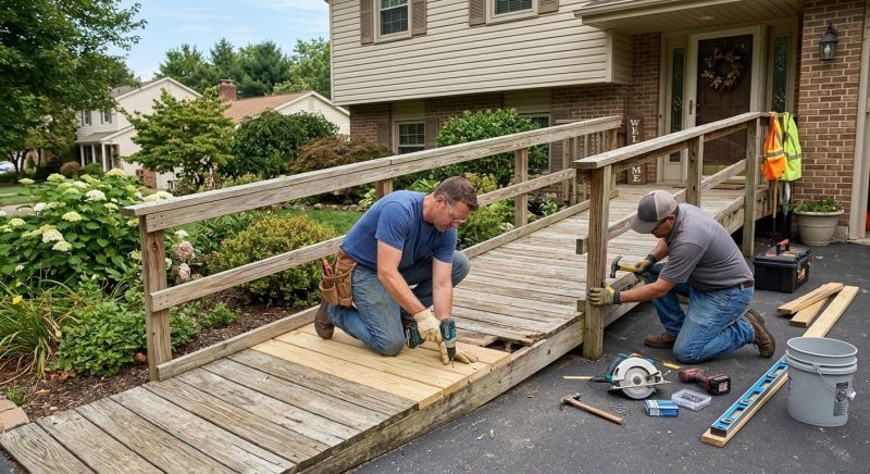 Wood Ramp Installation in Wilmington, NC